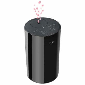 Diffuseur d'aromathérapie noir avec vapeur