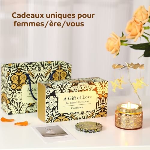 Bougies parfumées et décorations florales